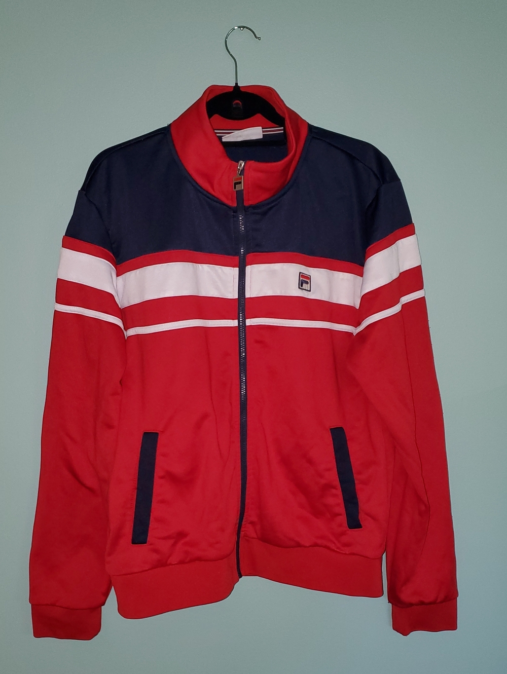 Fila Red, Navy & White Men's Windbreaker Jacket